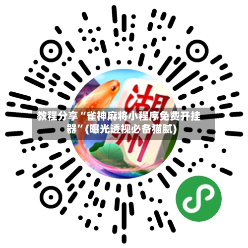 教程分享“雀神麻将小程序免费开挂器”(曝光透视必备猫腻)-第2张图片