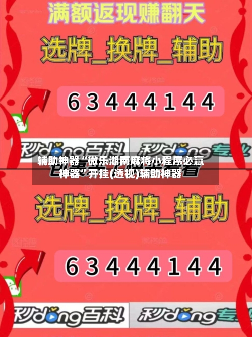 辅助神器“微乐湖南麻将小程序必赢神器”开挂(透视)辅助神器-第3张图片