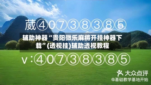 辅助神器“贵阳微乐麻将开挂神器下载”(透视挂)辅助透视教程-第3张图片