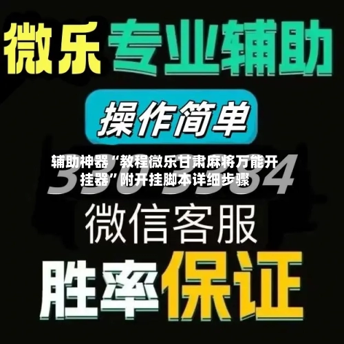 辅助神器“教程微乐甘肃麻将万能开挂器”附开挂脚本详细步骤-第3张图片