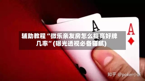 辅助教程“微乐亲友房怎么提高好牌几率	”(曝光透视必备猫腻)-第2张图片