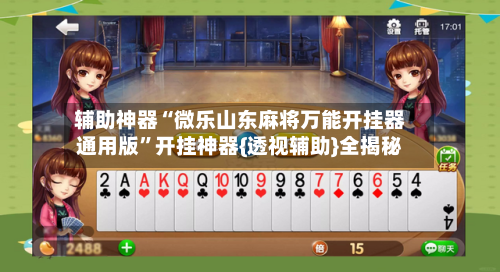 辅助神器“微乐山东麻将万能开挂器通用版”开挂神器{透视辅助}全揭秘-第3张图片