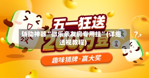 辅助神器“微乐亲友房专用挂	”(详细透视教程)-第3张图片