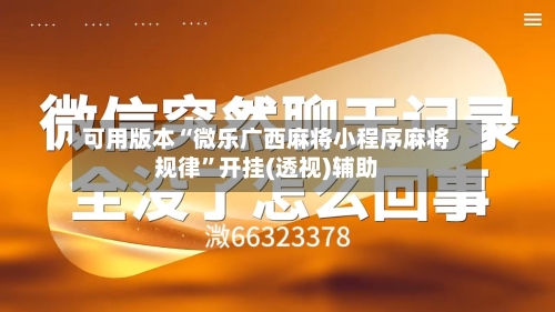 可用版本“微乐广西麻将小程序麻将规律”开挂(透视)辅助