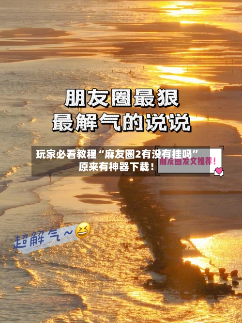 玩家必看教程“麻友圈2有没有挂吗”原来有神器下载！-第3张图片