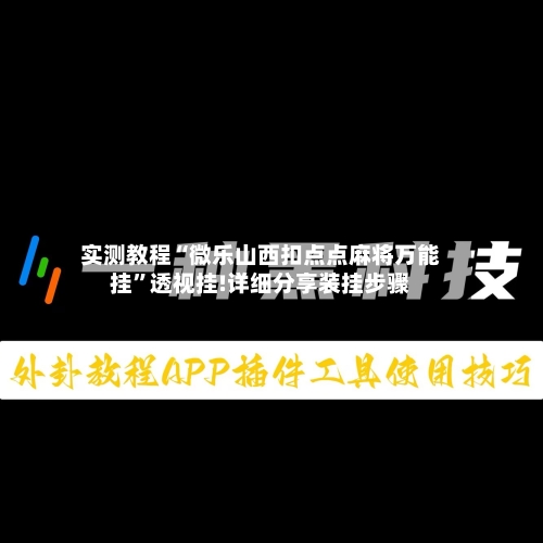 实测教程“微乐山西扣点点麻将万能挂”透视挂!详细分享装挂步骤-第3张图片