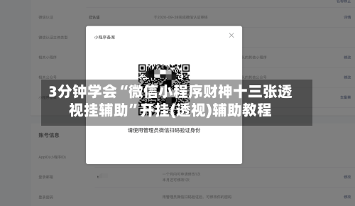 3分钟学会“微信小程序财神十三张透视挂辅助	”开挂(透视)辅助教程-第2张图片