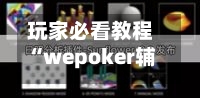 玩家必看教程“wepoker辅助工具好用吗	”开挂辅助脚本+详细开挂安装教程-第2张图片