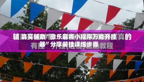 真实辅助“微乐麻将小程序万能开挂器”分享装挂详细步骤-第3张图片