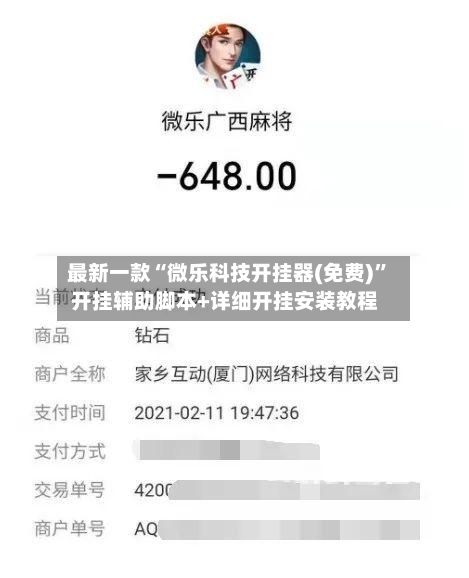 最新一款“微乐科技开挂器(免费)”开挂辅助脚本+详细开挂安装教程