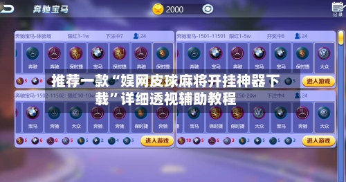 推荐一款“娱网皮球麻将开挂神器下载”详细透视辅助教程-第2张图片