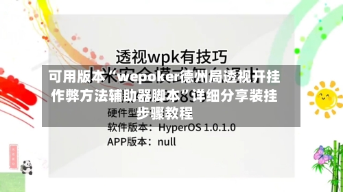 可用版本“wepoker德州局透视开挂作弊方法辅助器脚本	”详细分享装挂步骤教程-第2张图片