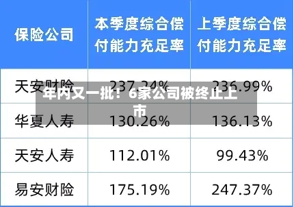 年内又一批！6家公司被终止上市
