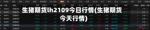 生猪期货lh2109今日行情(生猪期货今天行情)-第2张图片