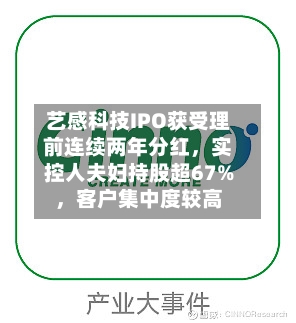 艺感科技IPO获受理前连续两年分红，实控人夫妇持股超67%	，客户集中度较高-第2张图片