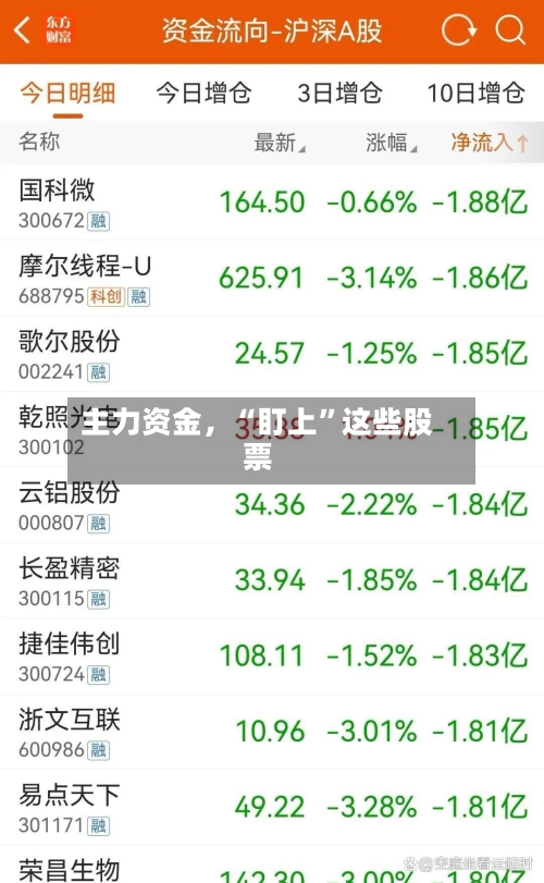 主力资金，“盯上”这些股票-第3张图片